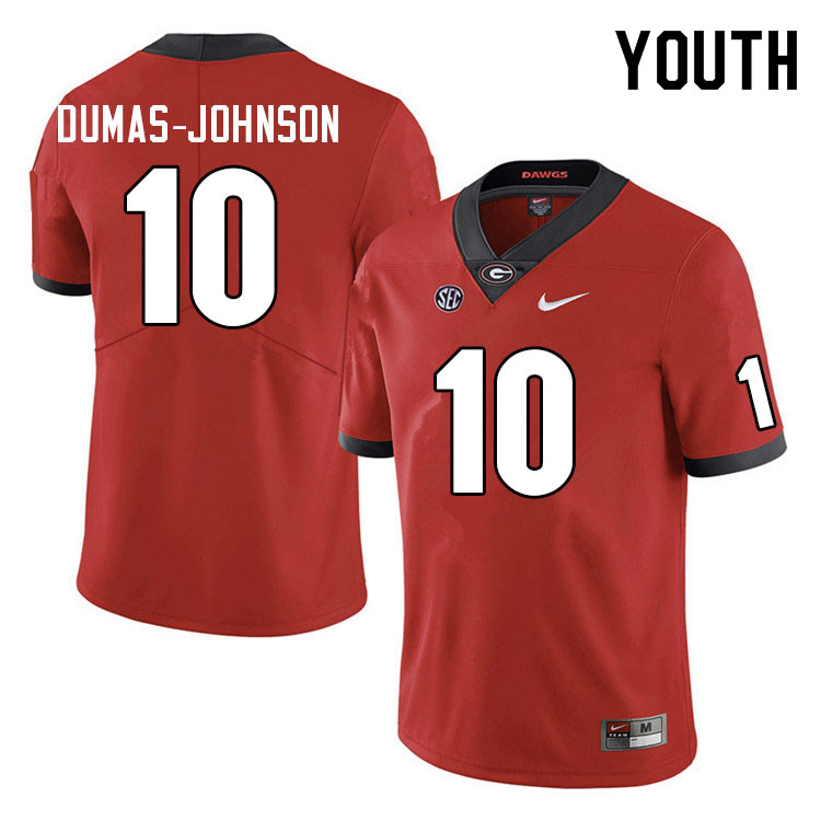 Youth #10 Jamon Dumas-Johnson Georgia Bulldogs College Football Jerseys Sale-Red - Click Image to Close